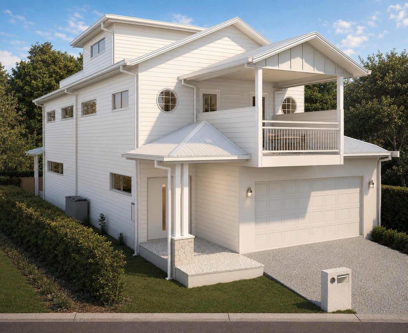3D render of the Annie St custom home in Brisbane by Amali Homes