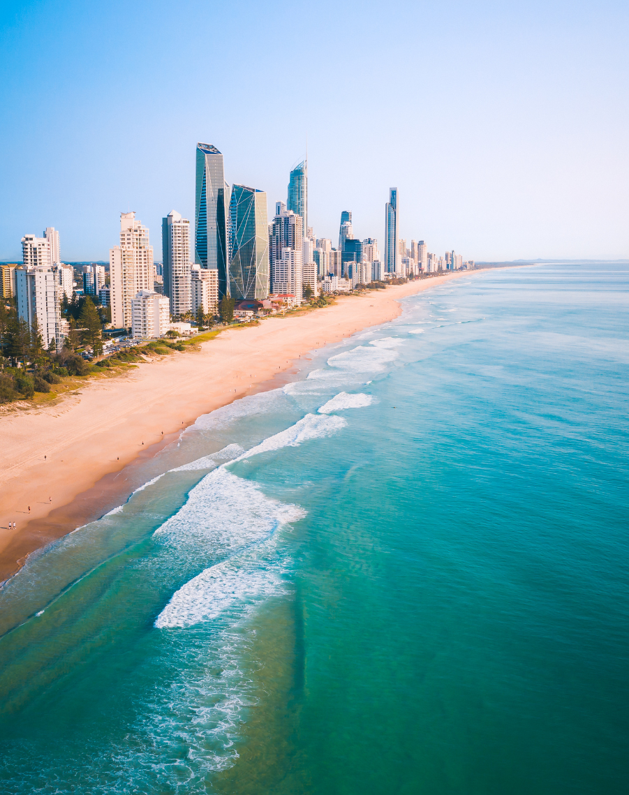 Gold Coast skyline and beach